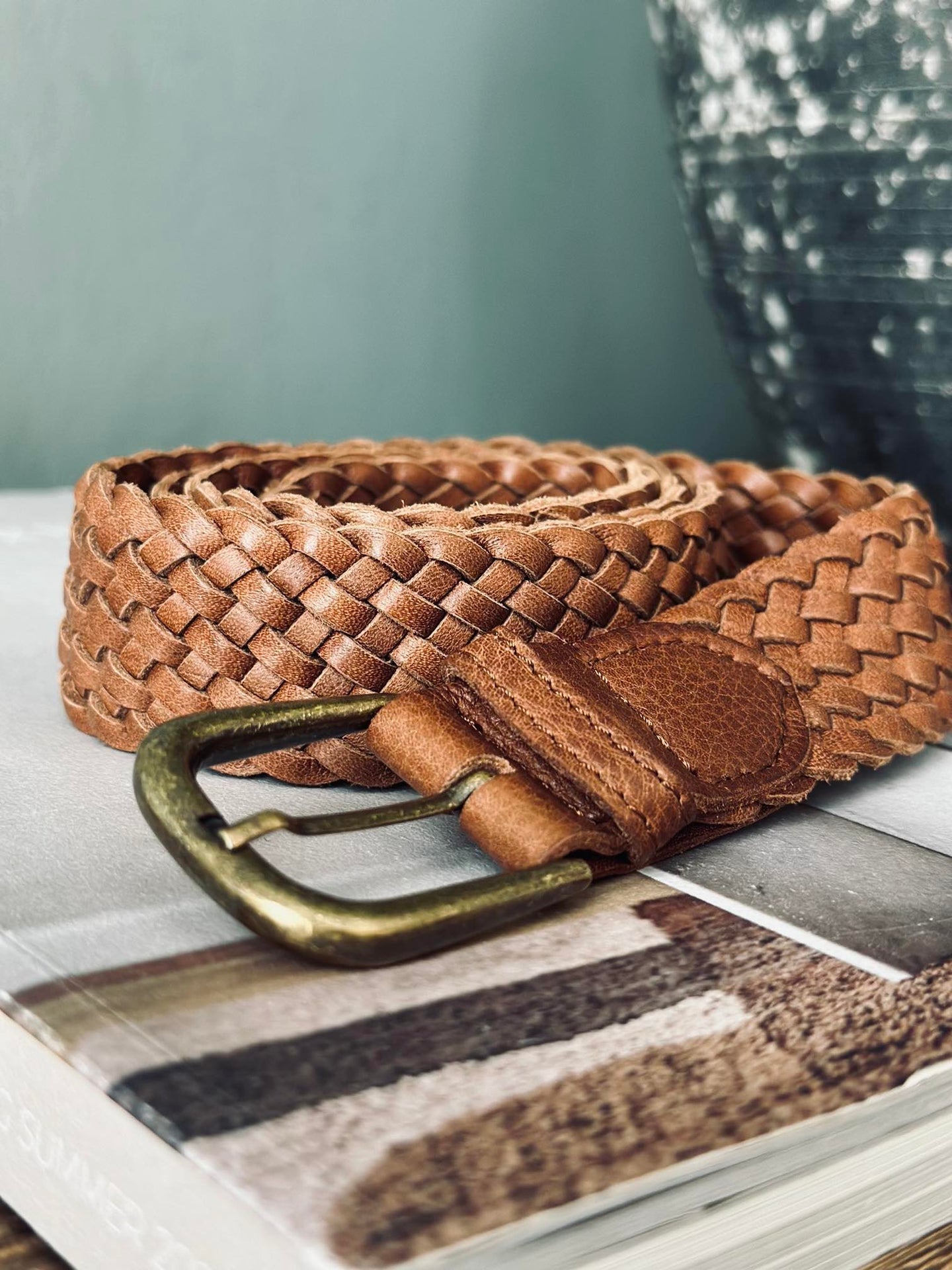 Gürtel Harper walnut geflochten