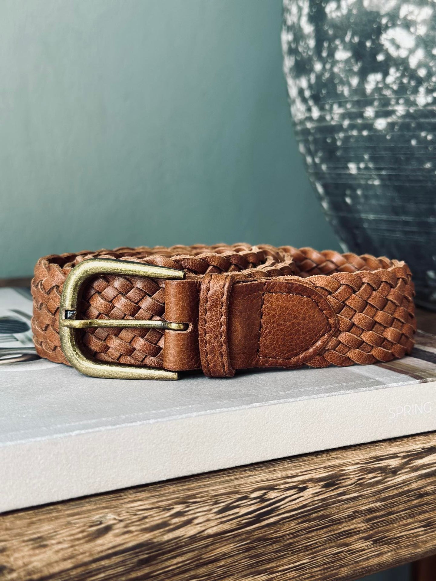 Gürtel Harper walnut geflochten