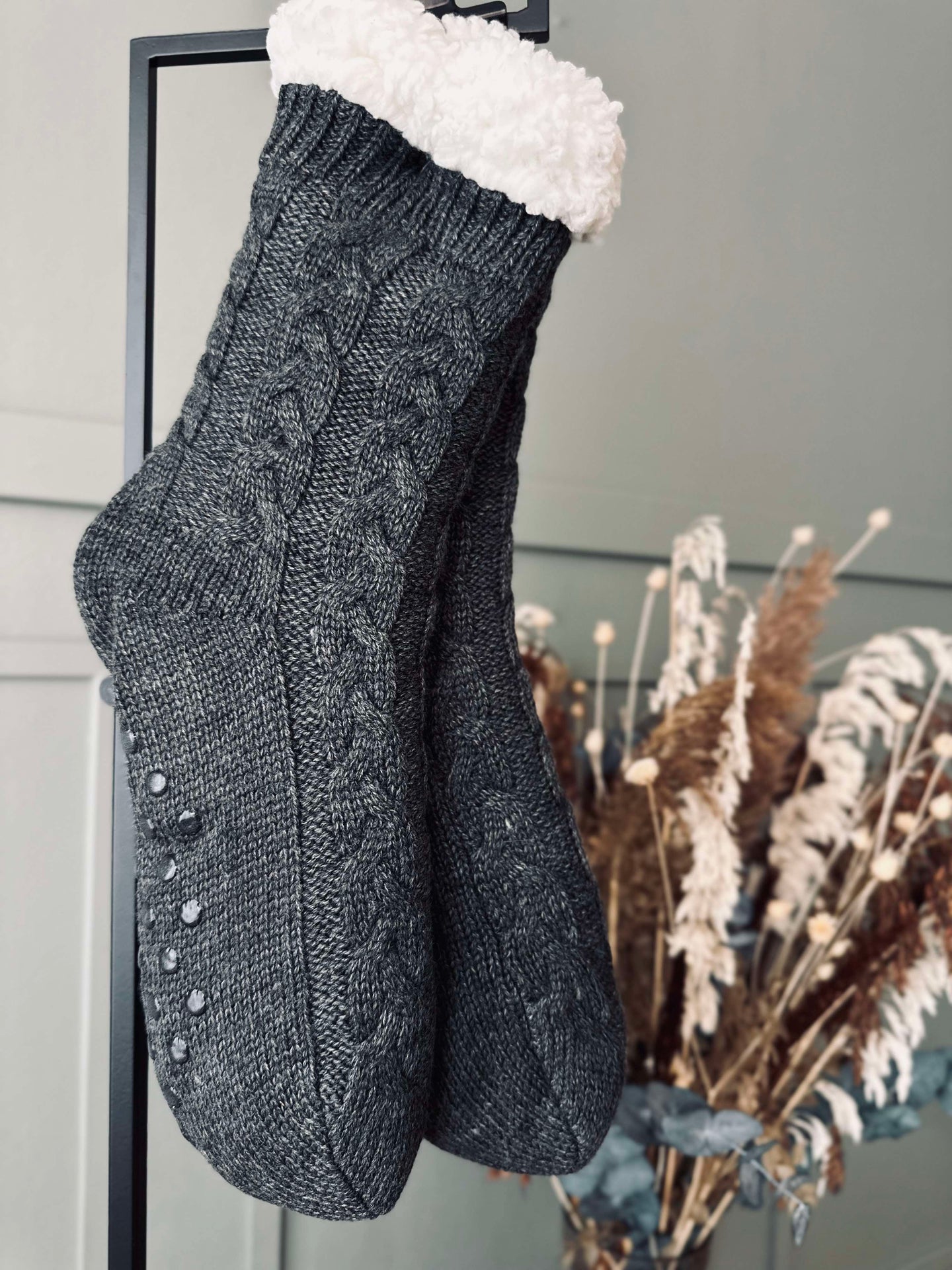 Fleece-Socken Stone