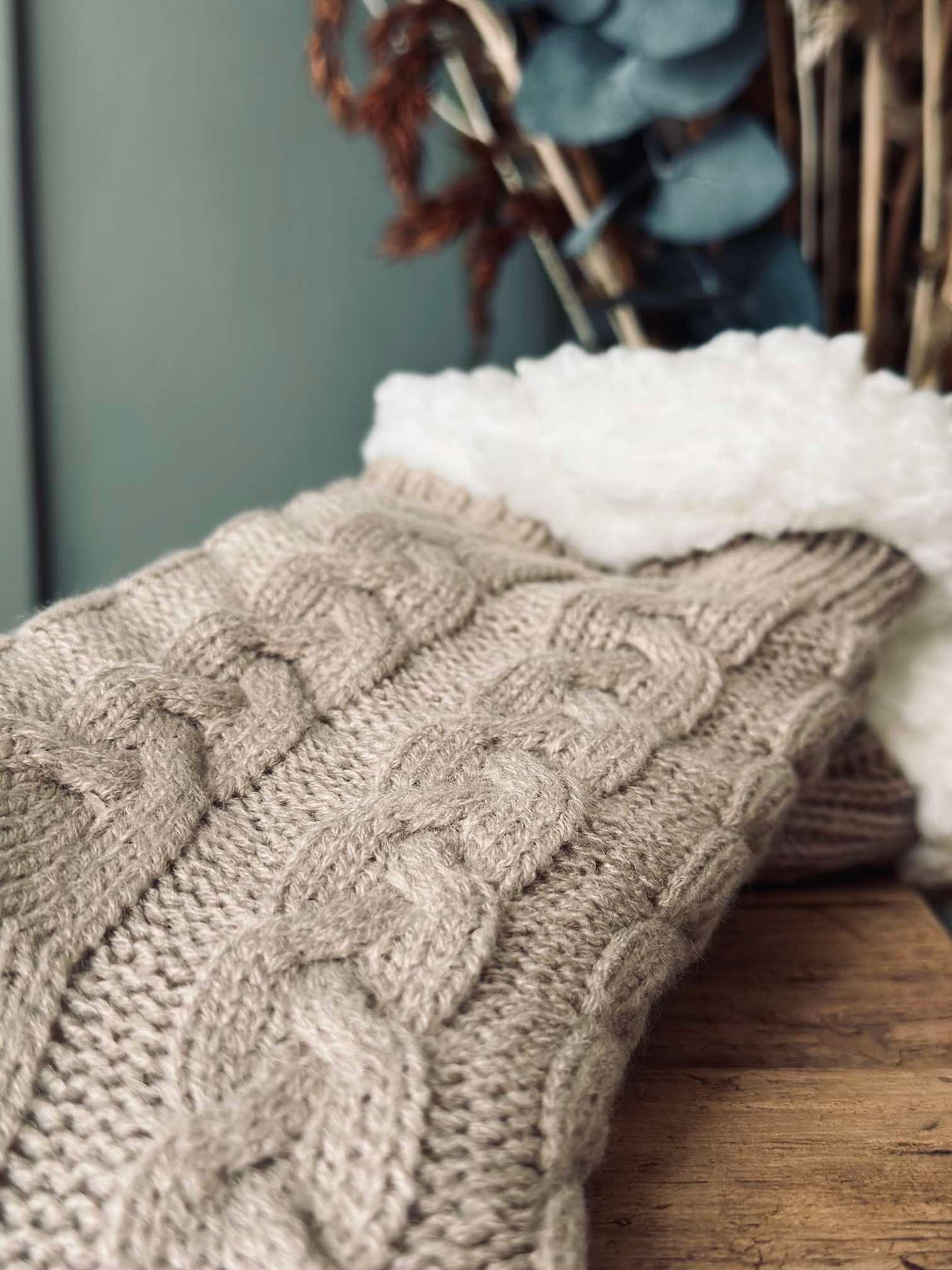 Socken Fleece Beige