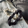 Haargummis Scrunchie Schwarz / Grau - 2 Stk