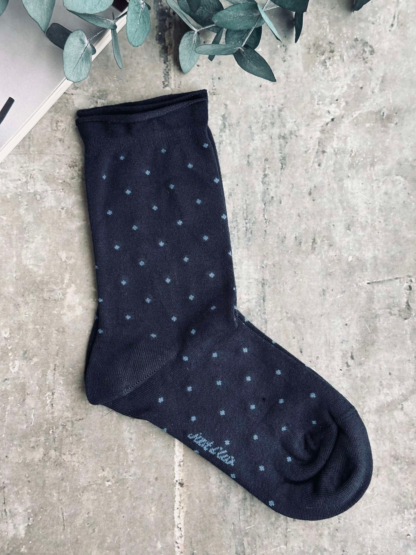Bambussocken - Navy Dot