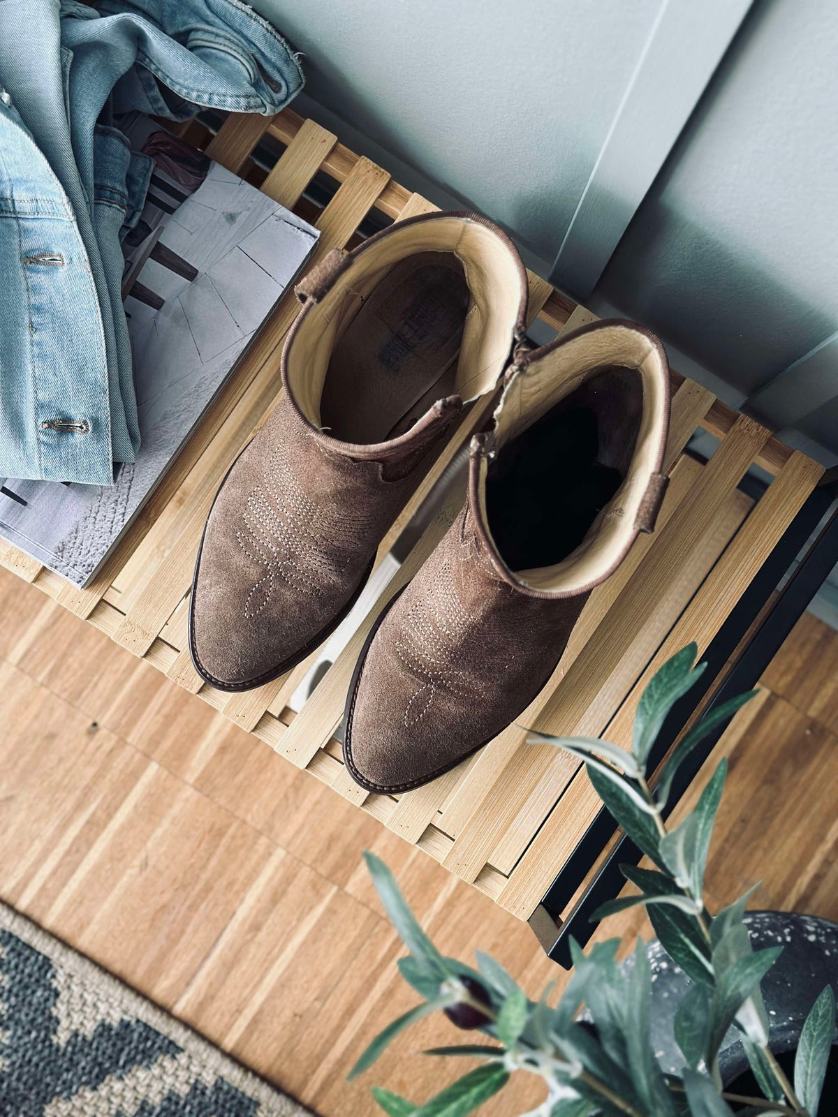 Schuhregal aus Bambus - 3 Ablagen