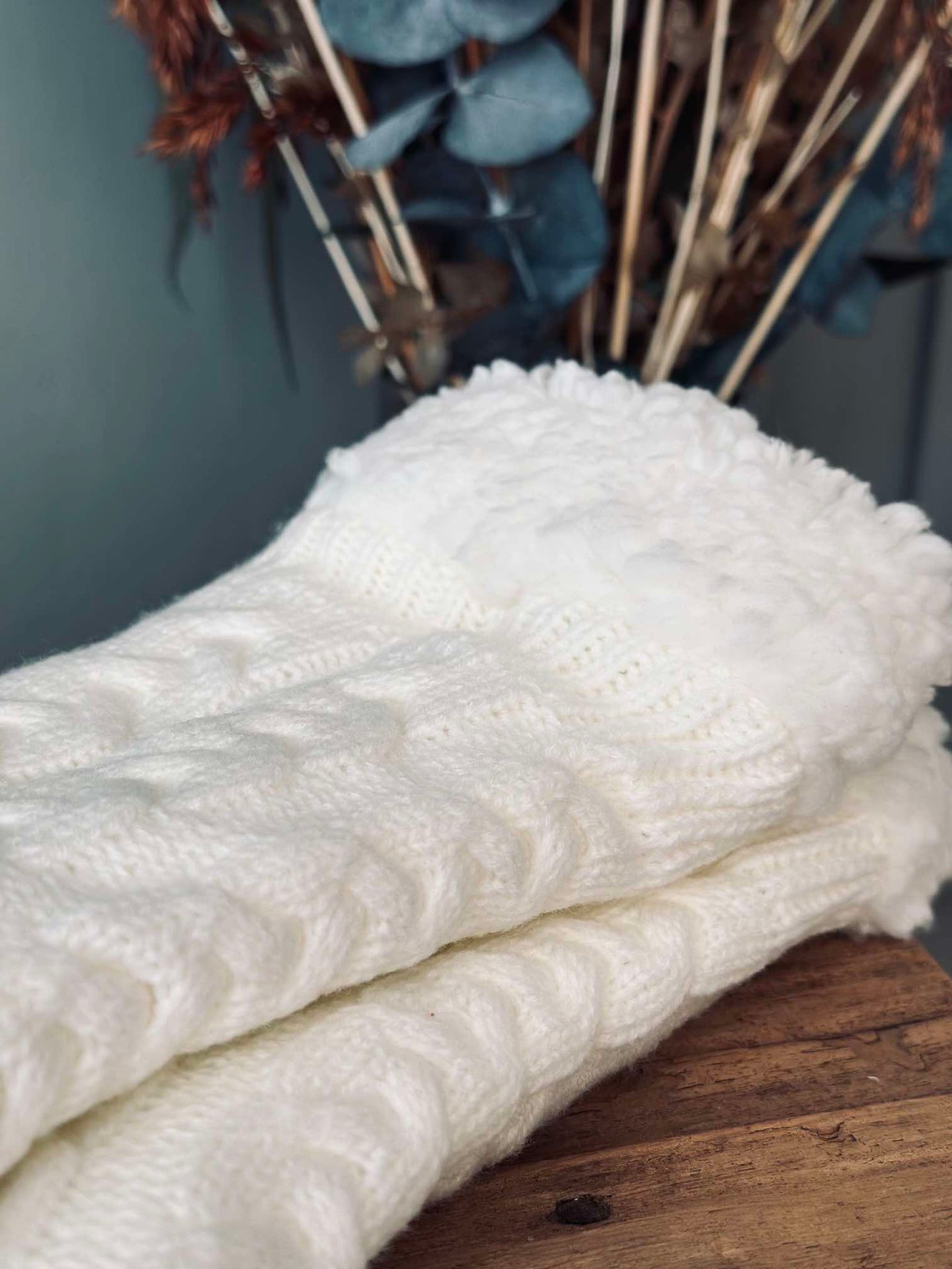 Fleece-Socken Offwhite