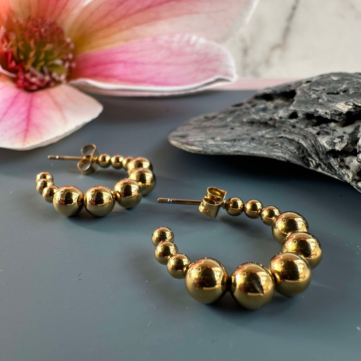 Ohrringe Gunilla 20 mm - 18k vergoldet