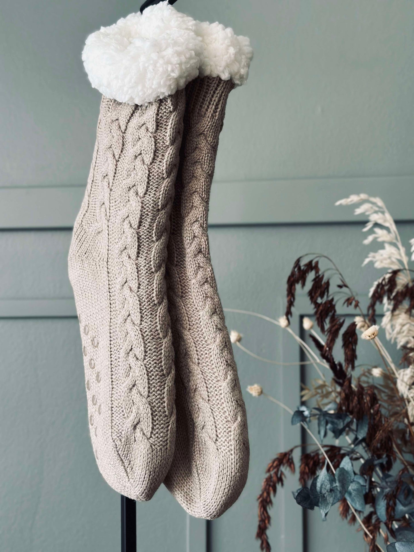 Socken Fleece Beige