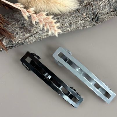 Haarspangen Mina Black / Grey - 2 Stk.