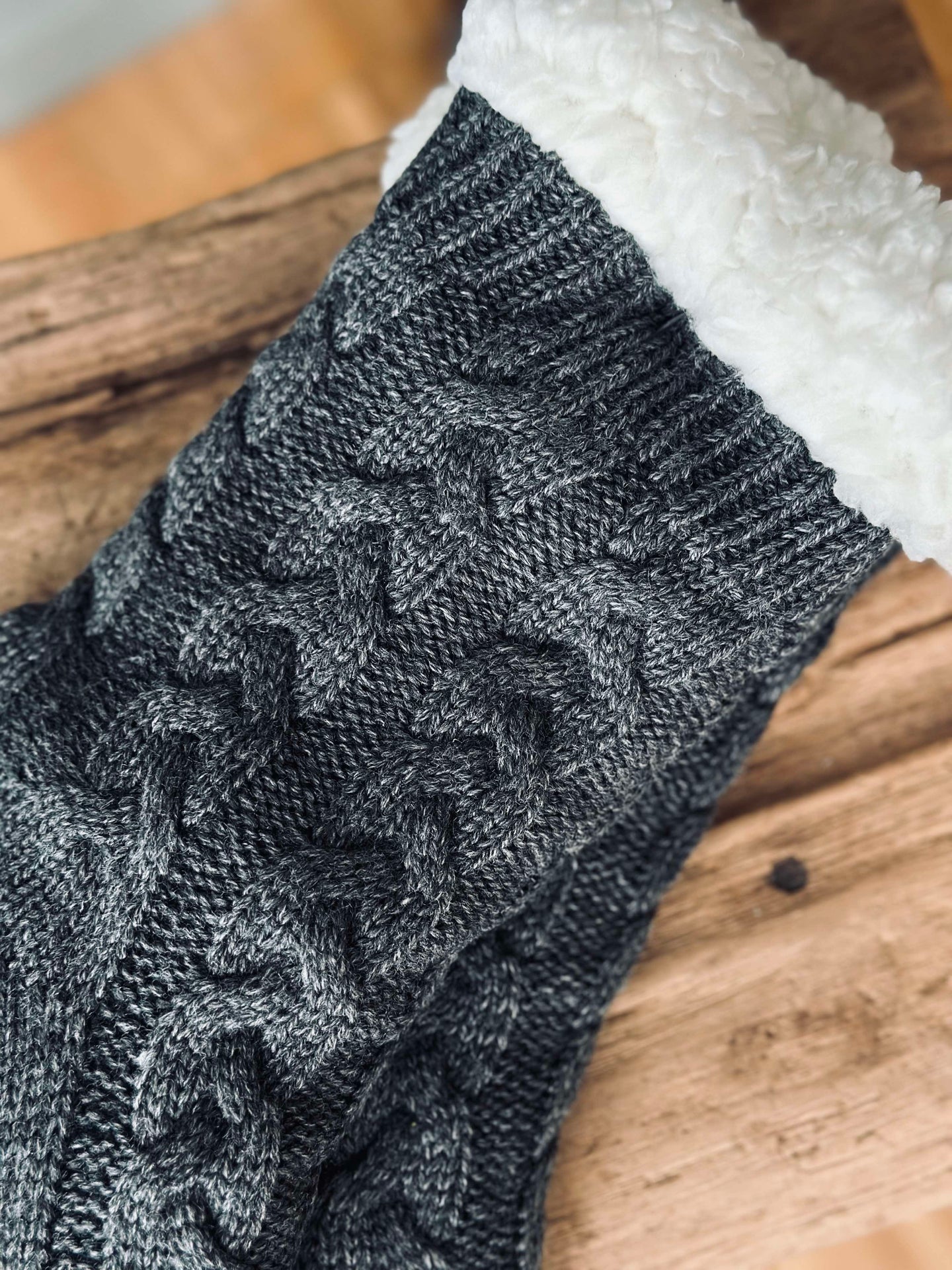 Fleece-Socken Stone