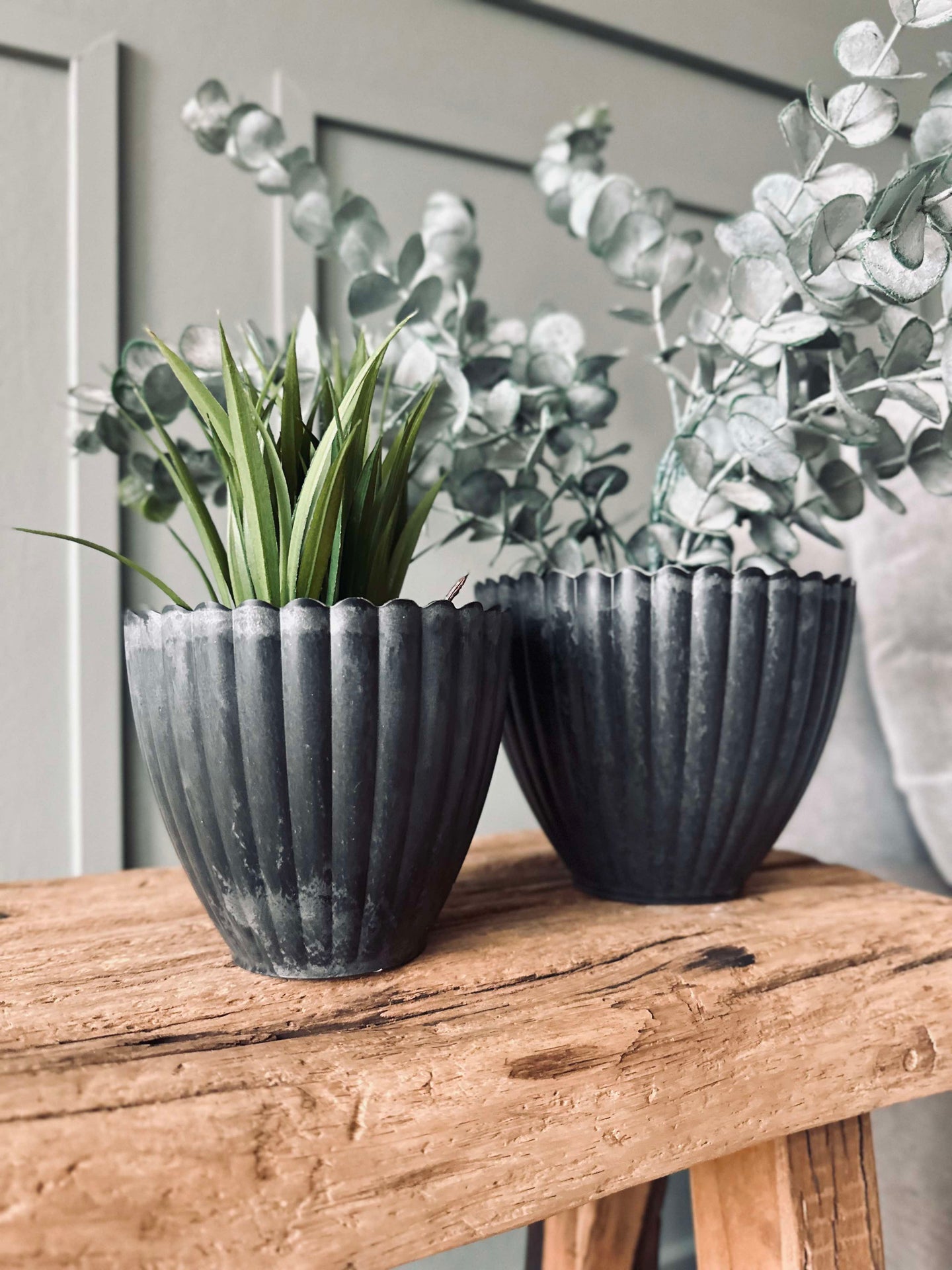 Topf im Beton-Look - Klein Grau