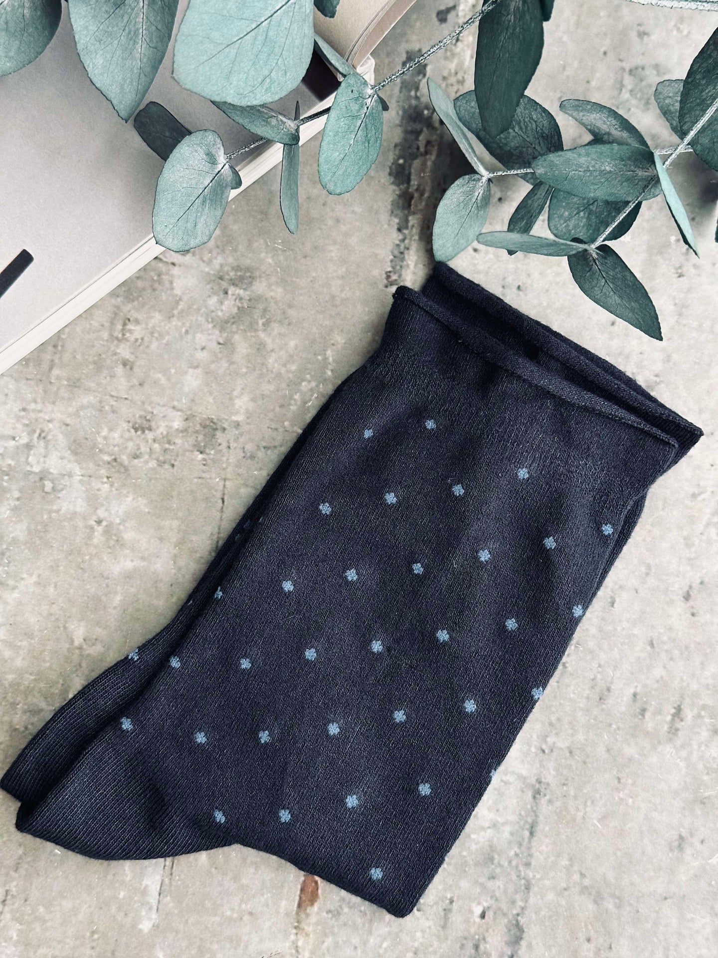 Bambussocken - Navy Dot