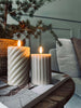 LED Blockkerzen / Design – 2 Stk. Sand