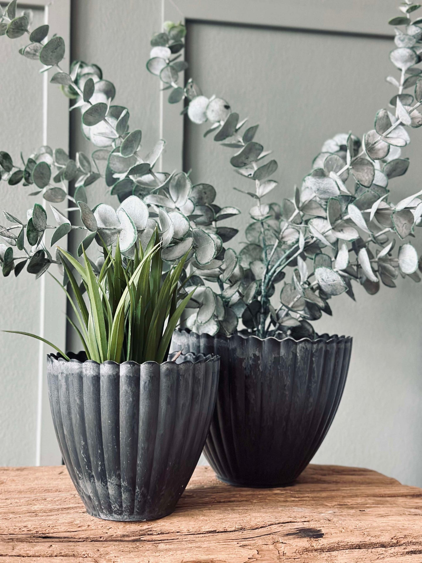 Topf im Beton-Look - Klein Grau