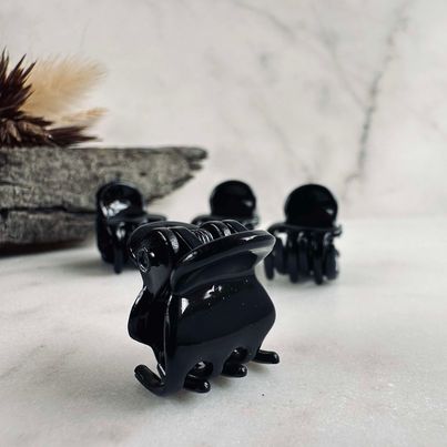 Haarclips Gaisa Black mini - 4 Stk.