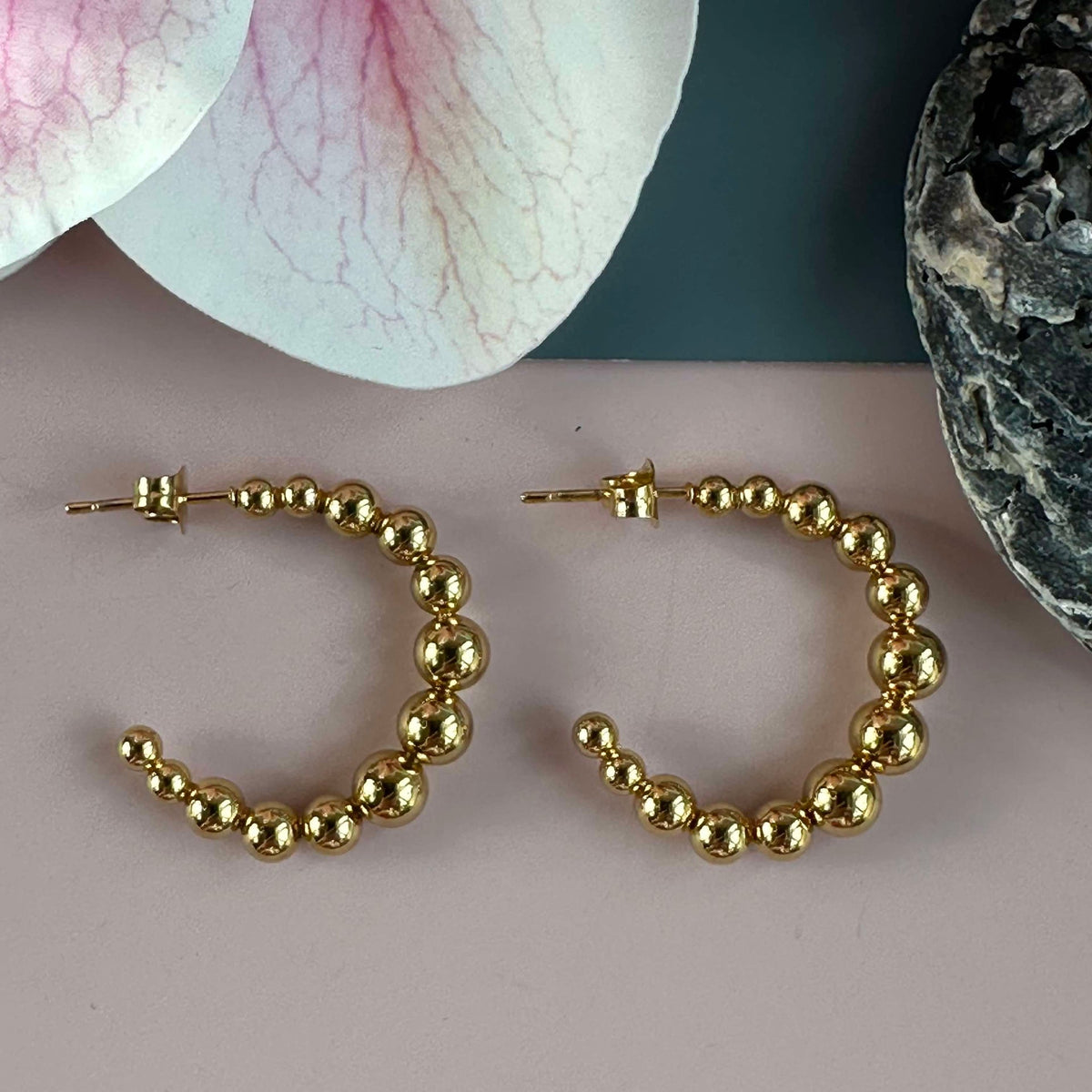 Ohrringe Gunilla 25 mm - 18k vergoldet