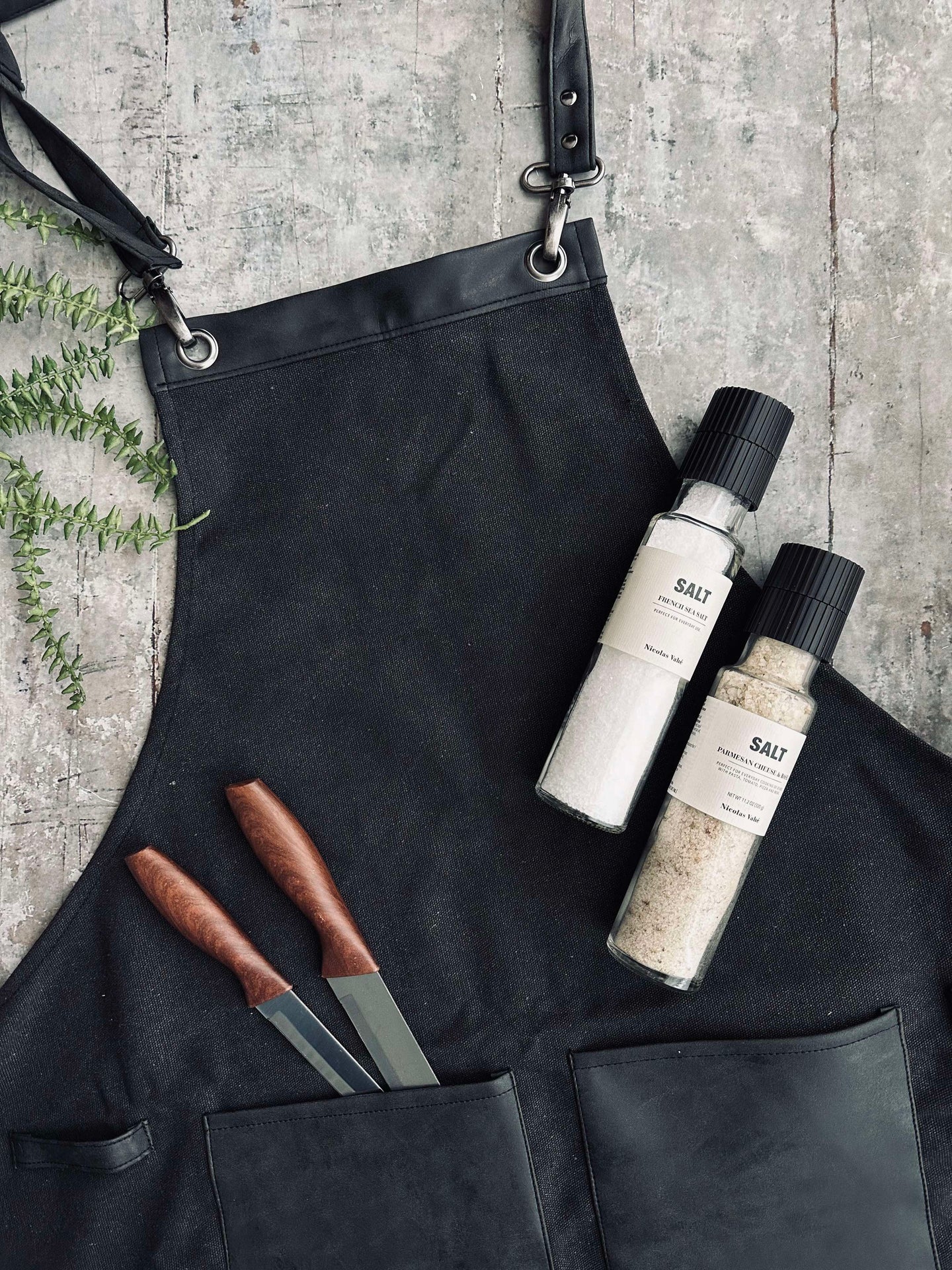 Schürze aus Canvas - Stone mit Taschen