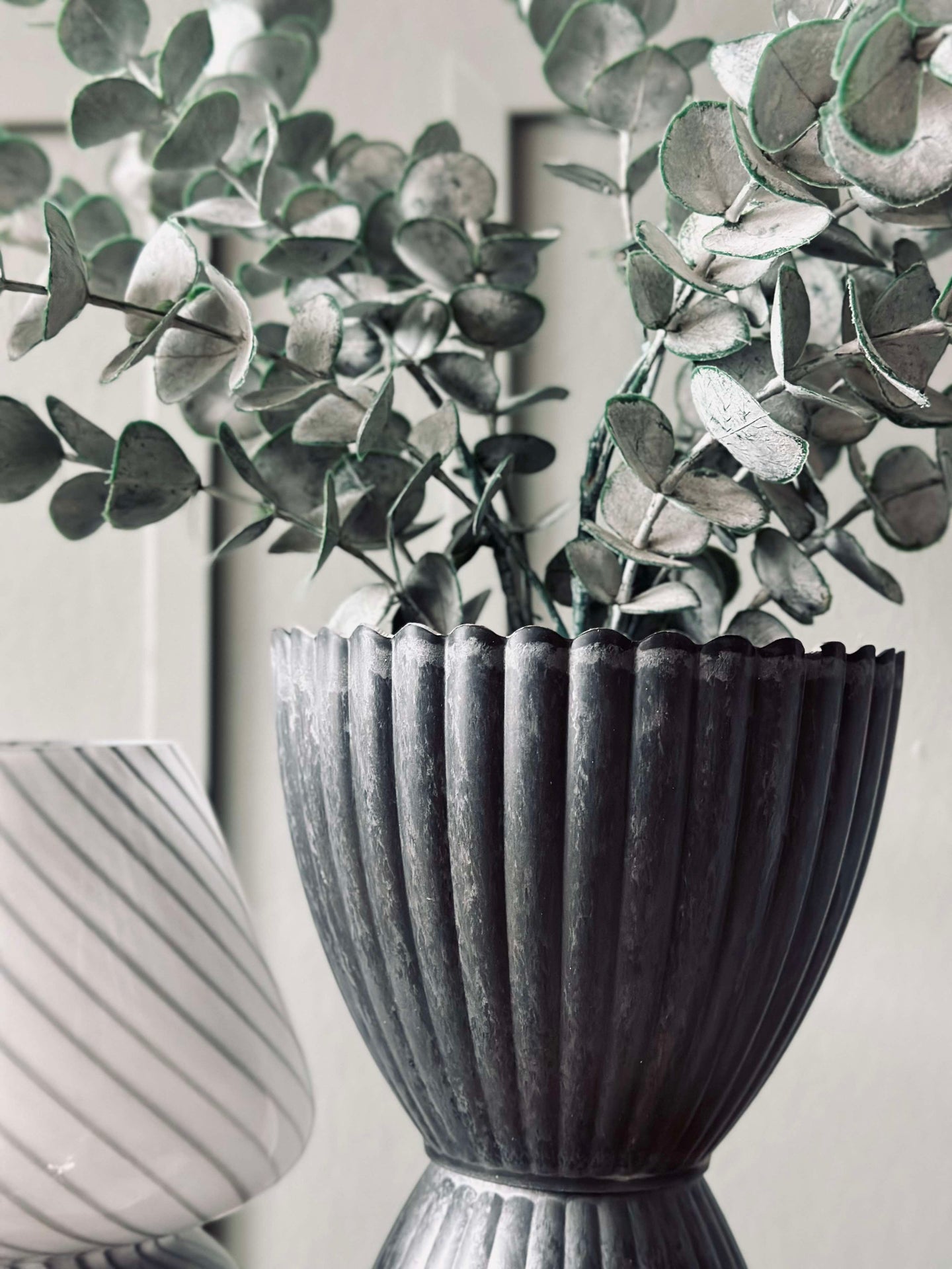 Topf im Beton-Look - Klein Grau