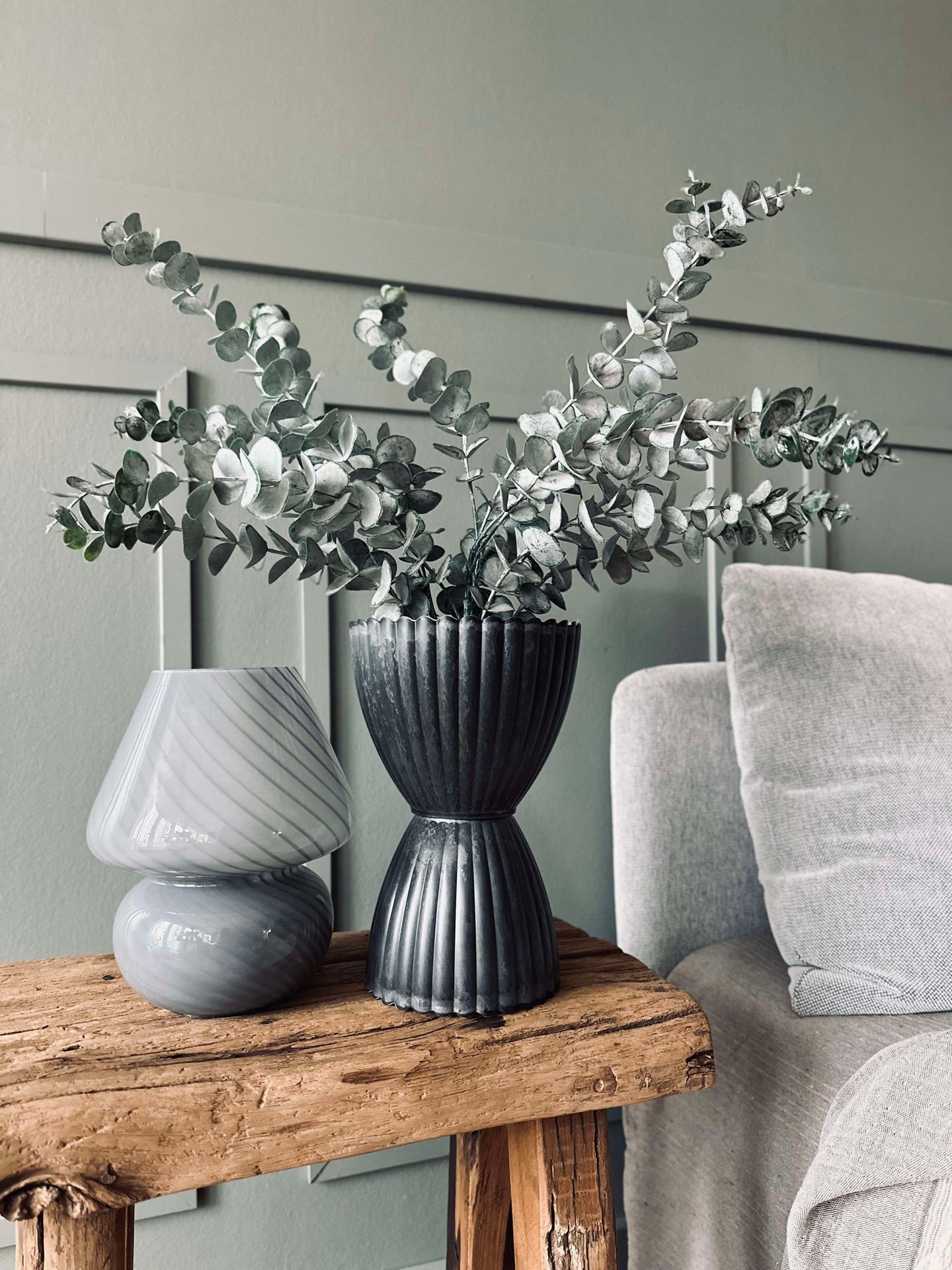 Topf im Beton-Look - Klein Grau