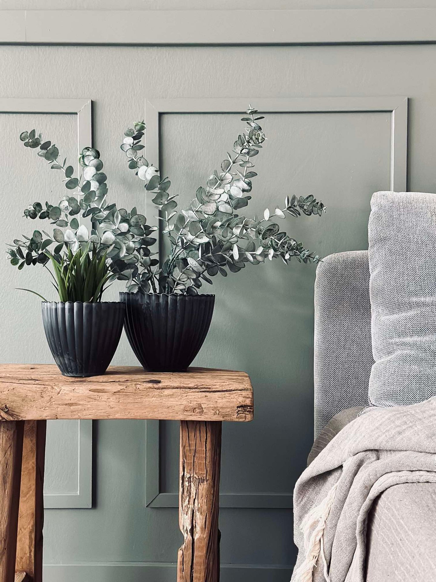 Topf im Beton-Look - Klein Grau