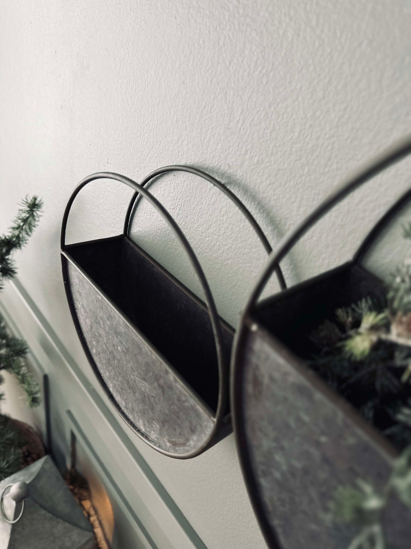 Aufhänger aus Zink - Set mit 2 Stück