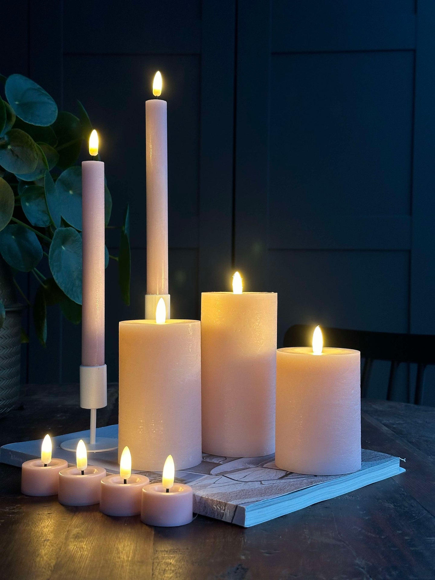 LED-Licht-Paket mit 9 LED-Leuchten - Rosa