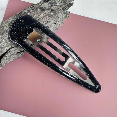 Haarspange Black Glitter - 1 Stk
