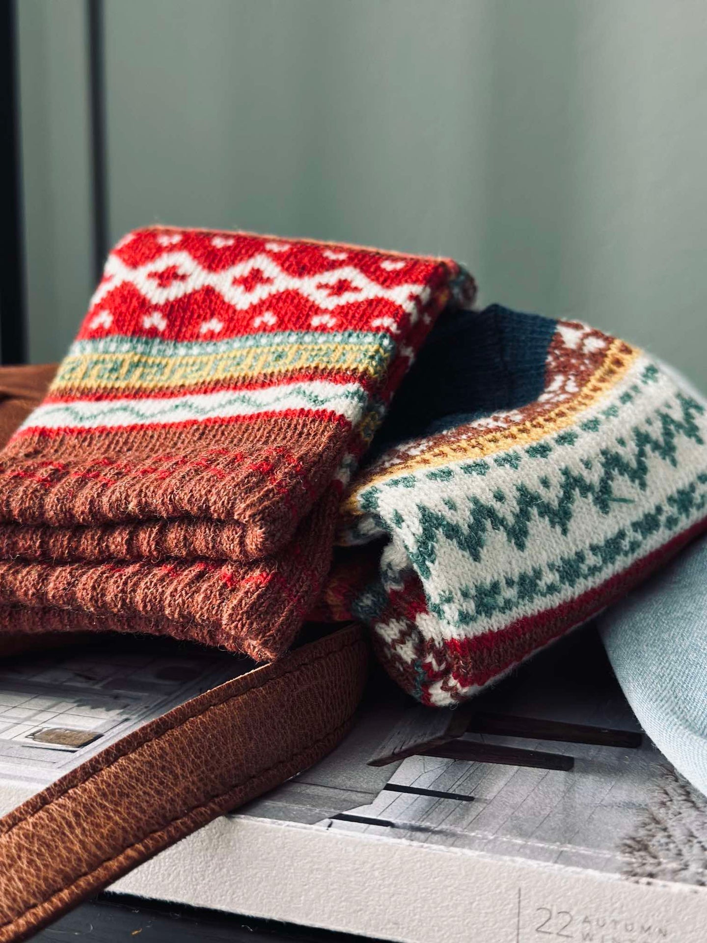 Socken in schönen Farben - Rotmix