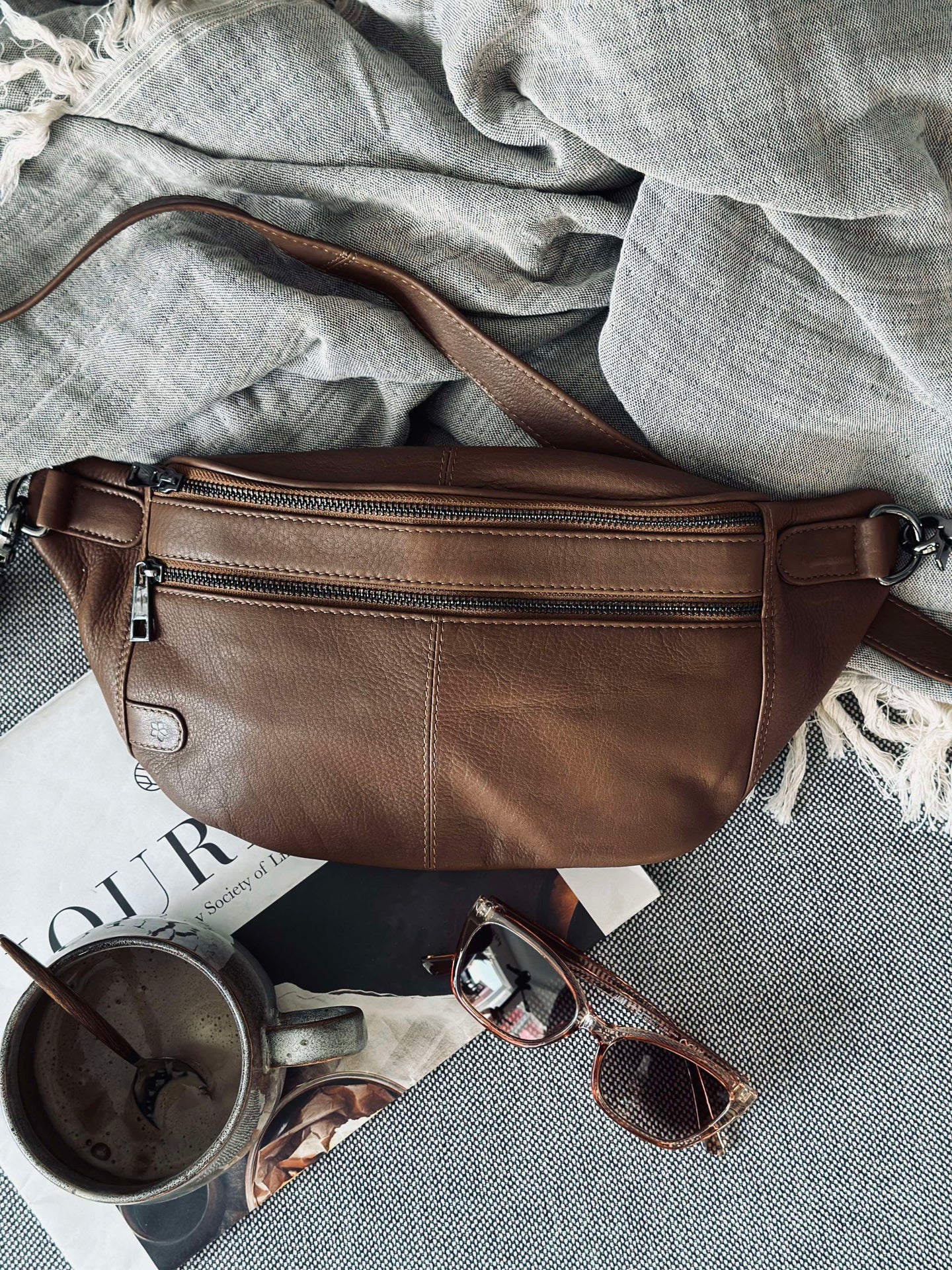 Bumbag Astrid - Braun / Gunmetal