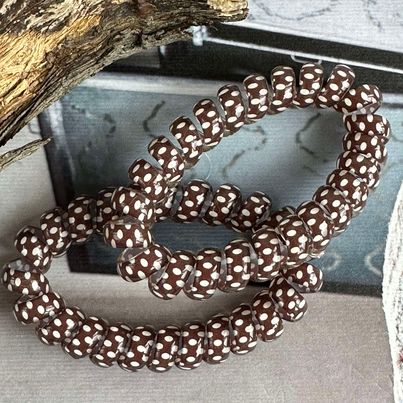 Haargummis Spiral Brown - 2 Stk.