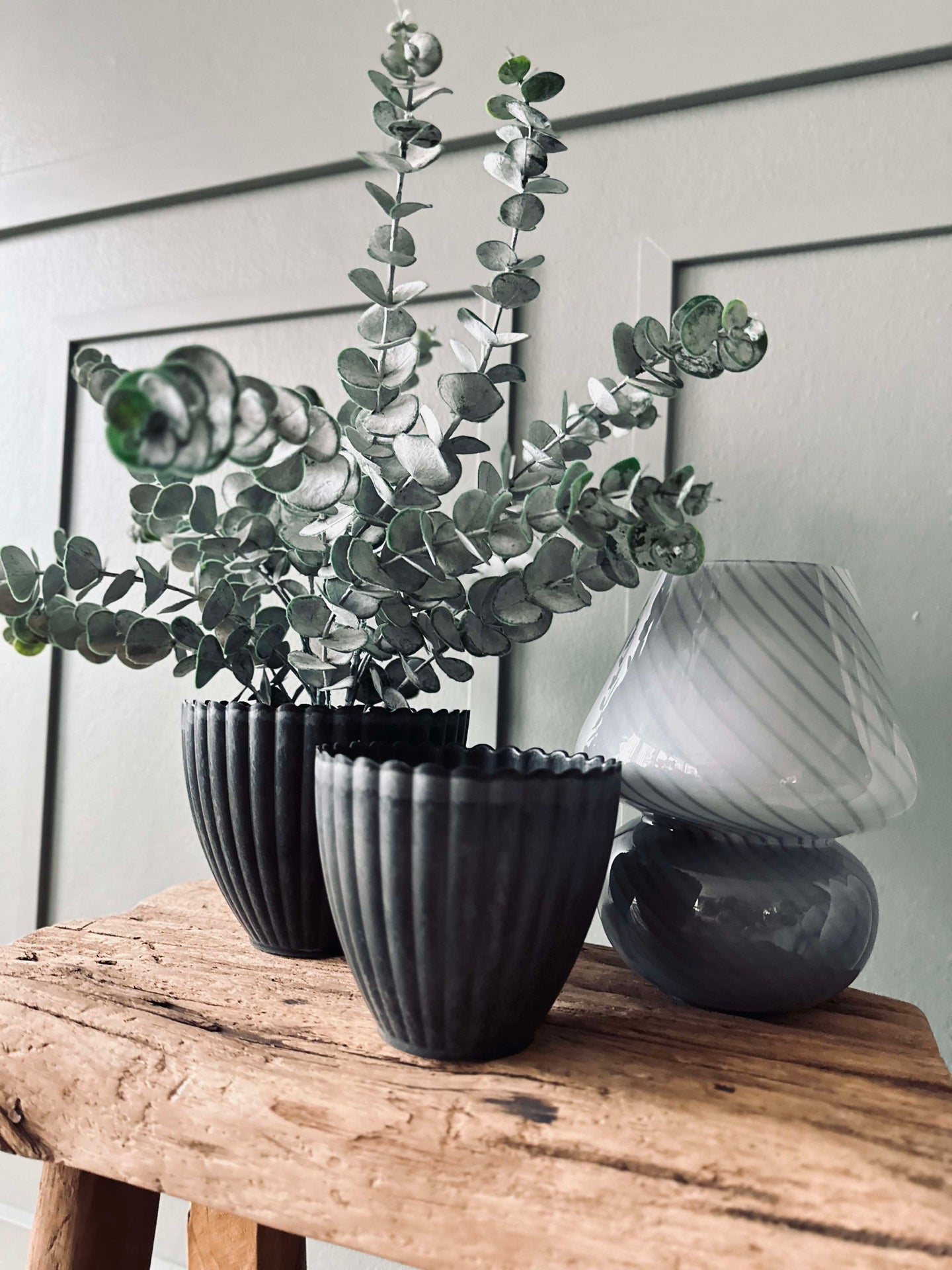 Topf im Beton-Look - Klein Grau