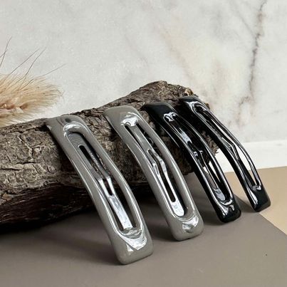 Haarspangen Black / Grey - 4 Stk.