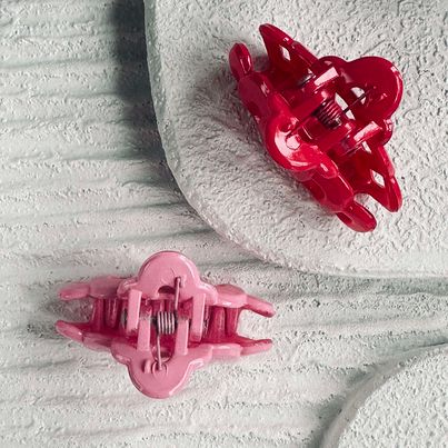 Haarklammern Pink / Rosa mini - 2 Stk