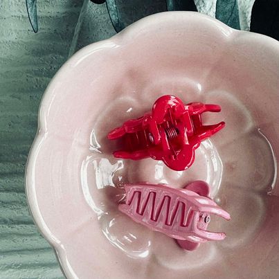 Haarklammern Pink / Rosa mini - 2 Stk