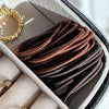 Haargummis Braun Glitzer Mini - 4 mix
