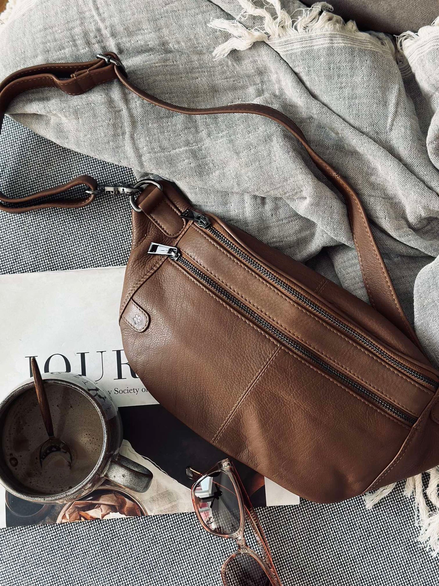 Bumbag Astrid - Braun / Gunmetal