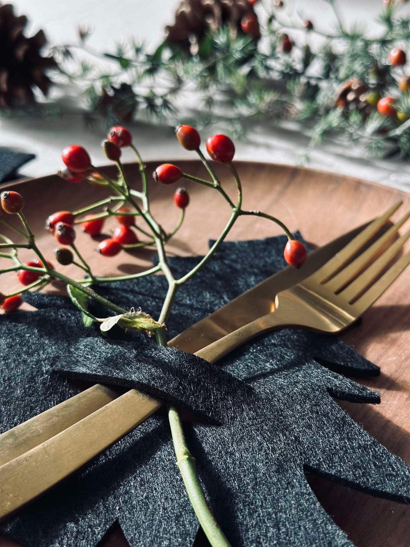 Weihnachtsbaum zur Tischdekoration - Schwarz, 4 Stk