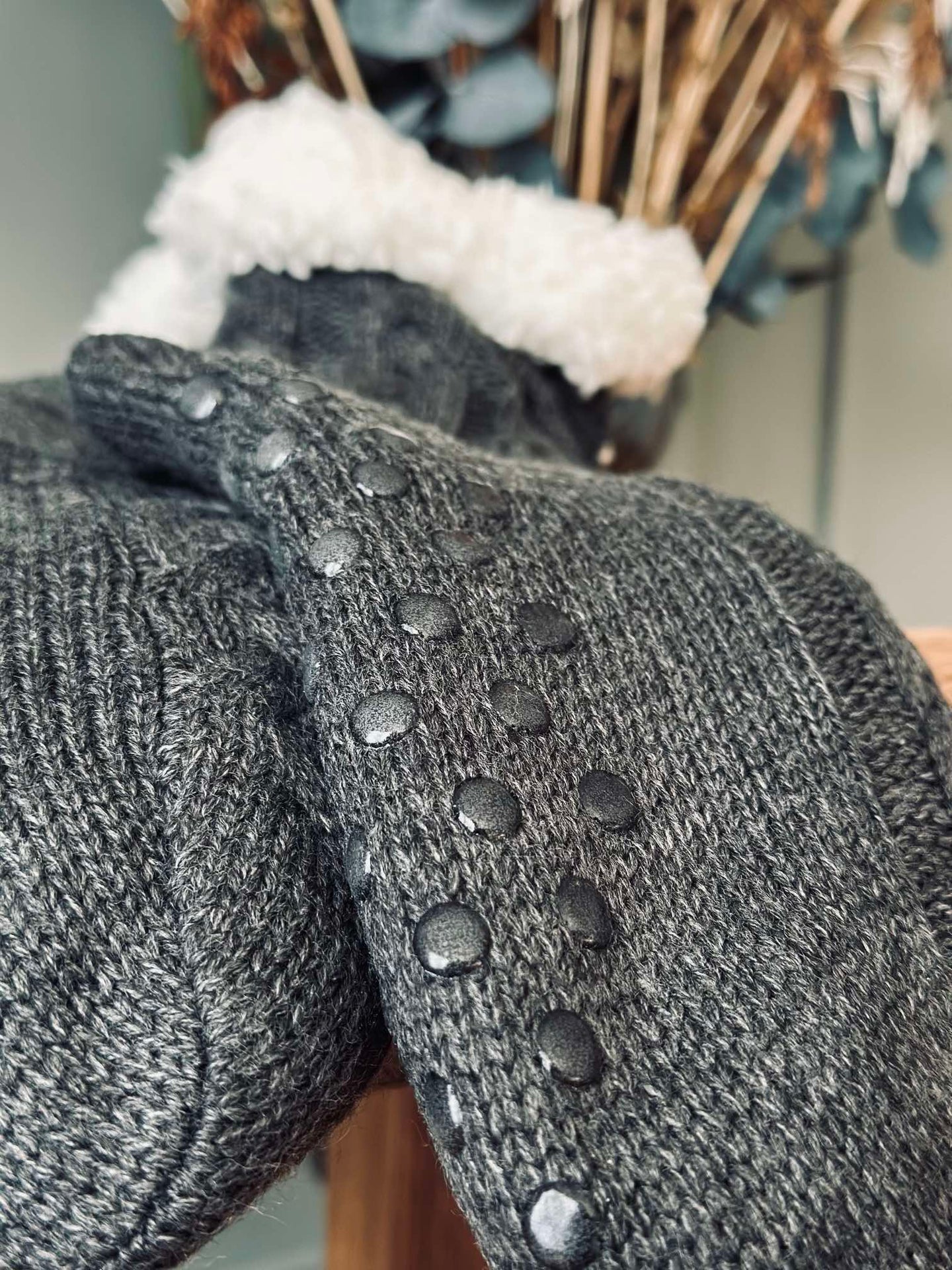 Fleece-Socken Stone