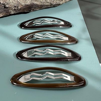 Haarspangen Oval Brown - 4 Stk.