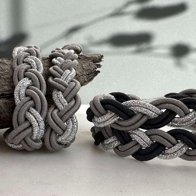 Haargummis Sally Grey / Silver