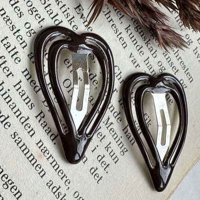 Haarklammern Brown Heart - 2 Stk.