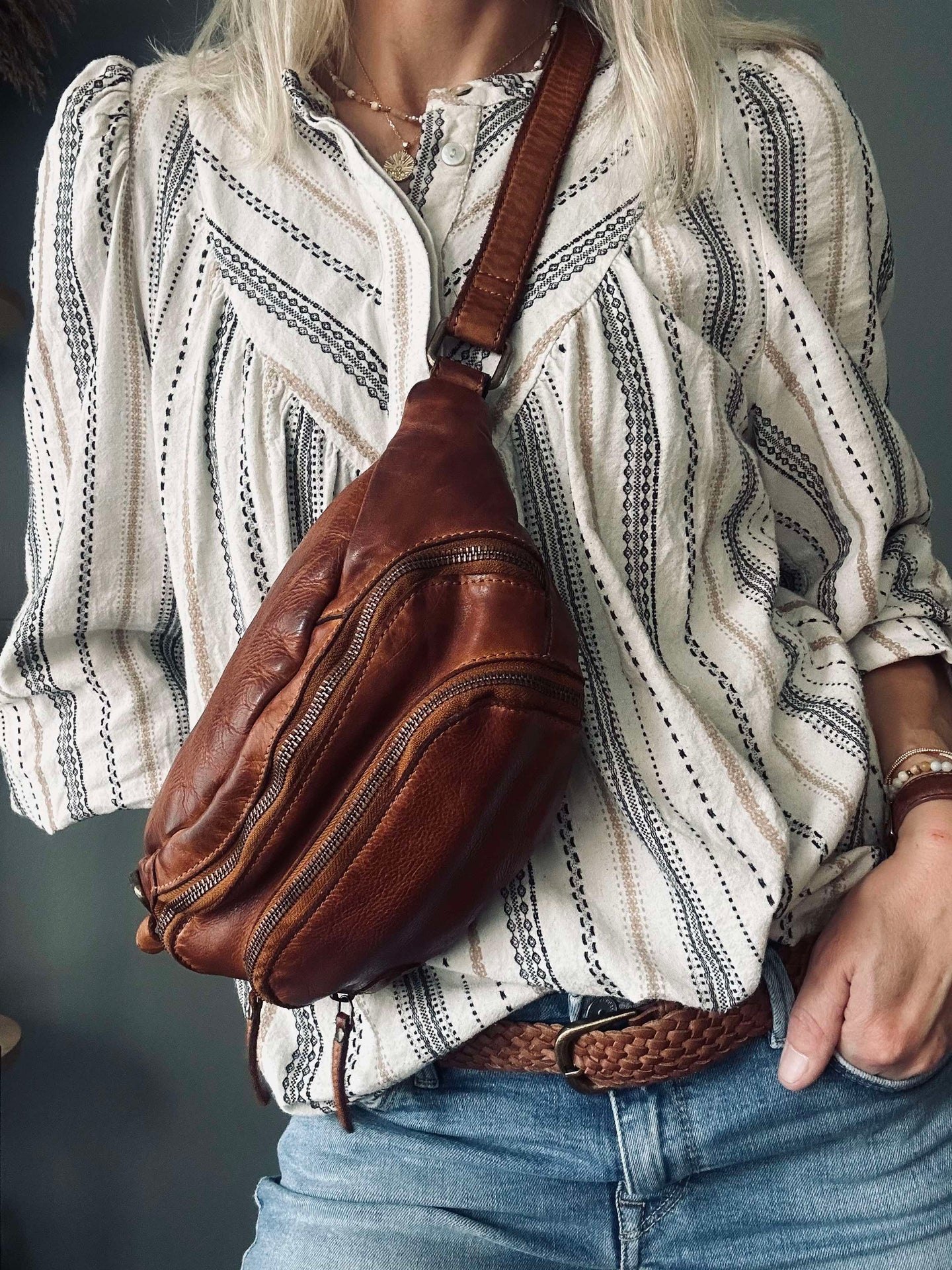 Bumbag Raw Wanda - Cognac