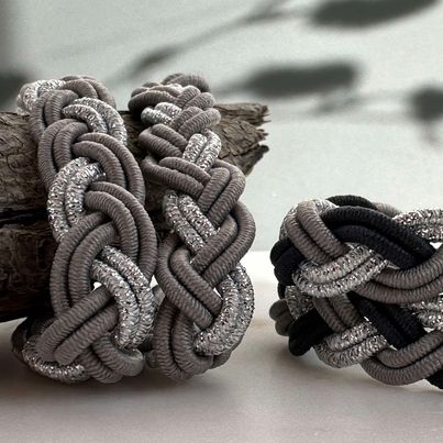 Haargummis Sally Grey / Silver