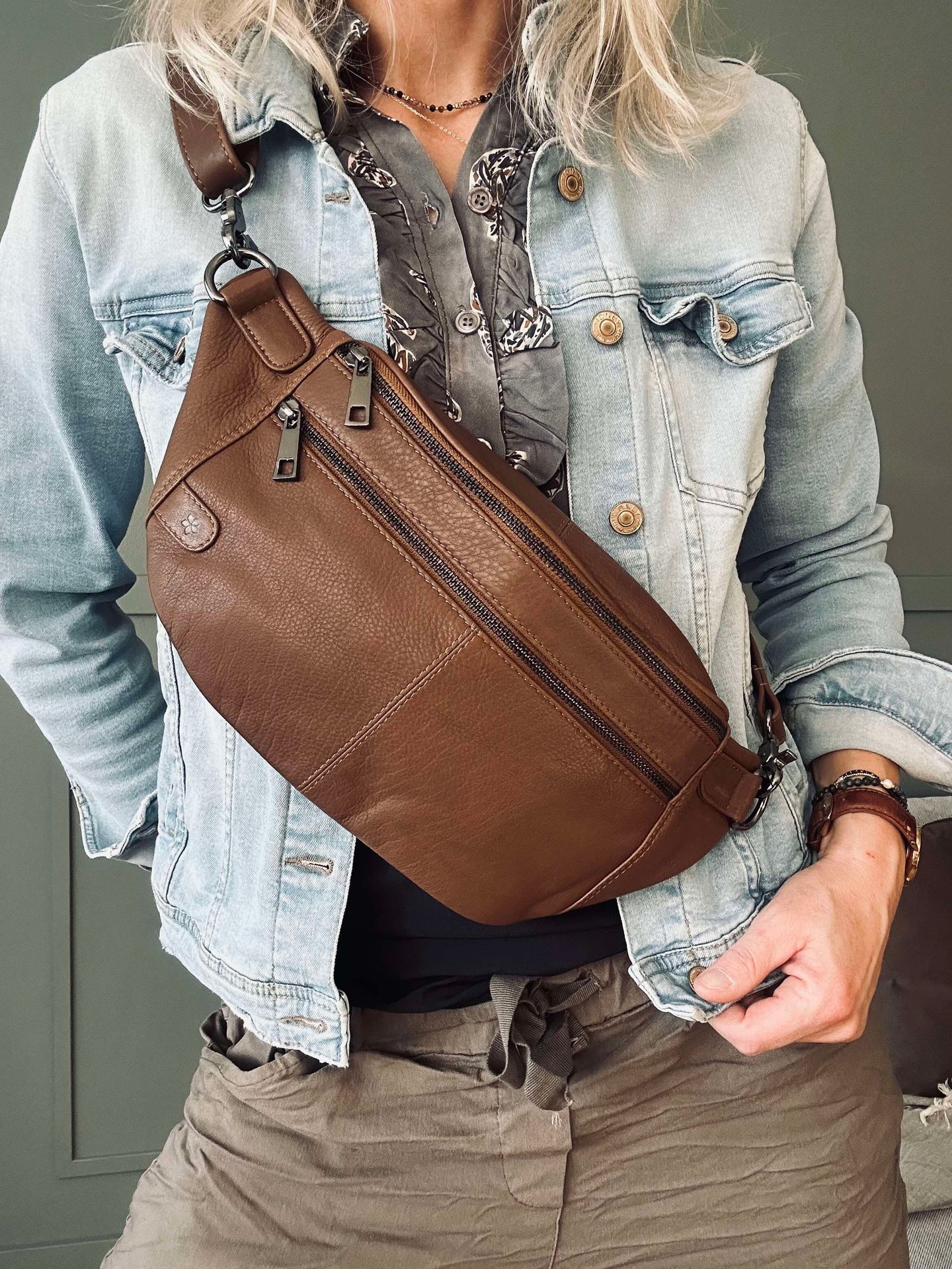 Bumbag Astrid - Braun / Gunmetal