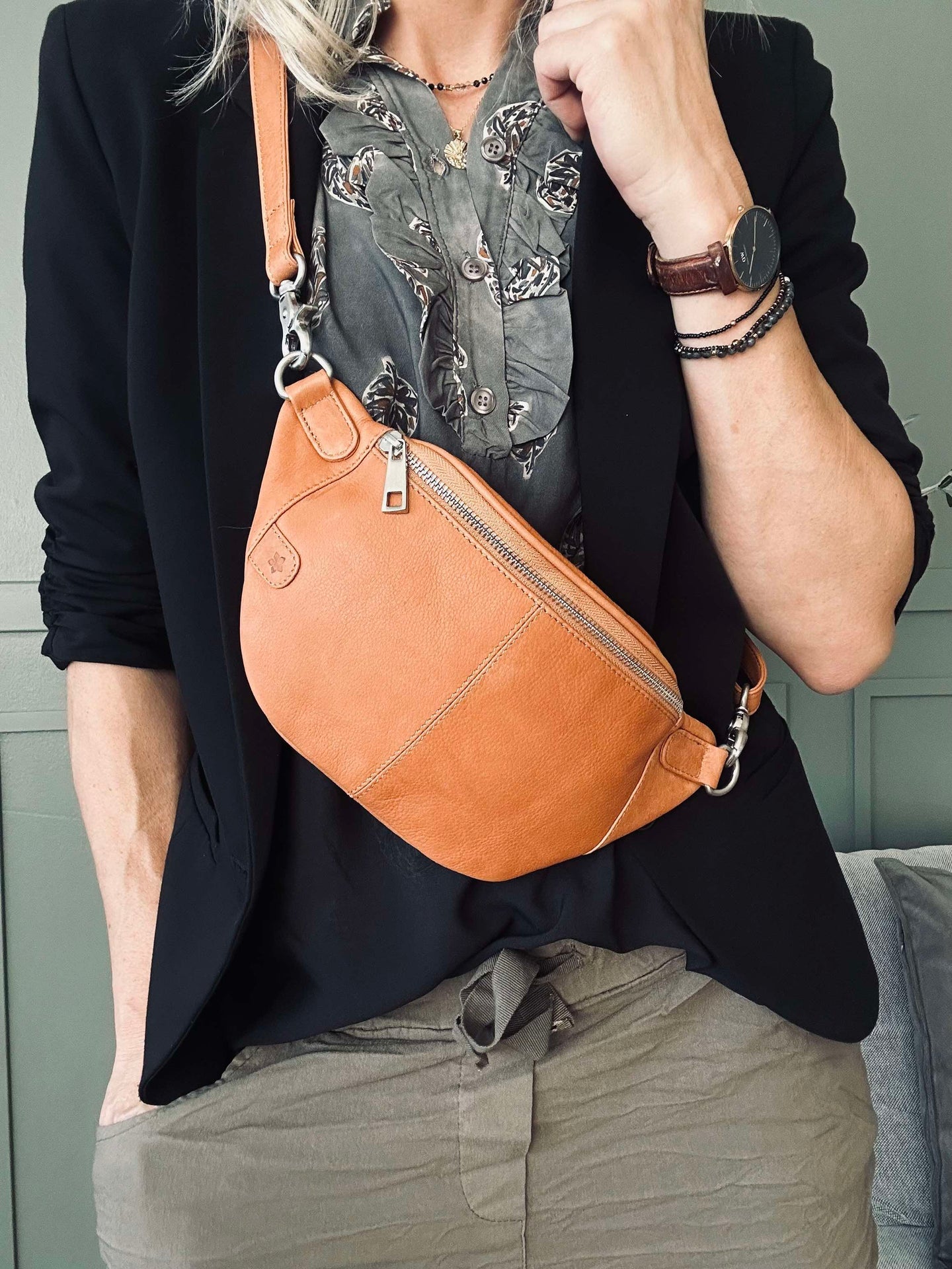 Bumbag Astrid - Cognac / Gold
