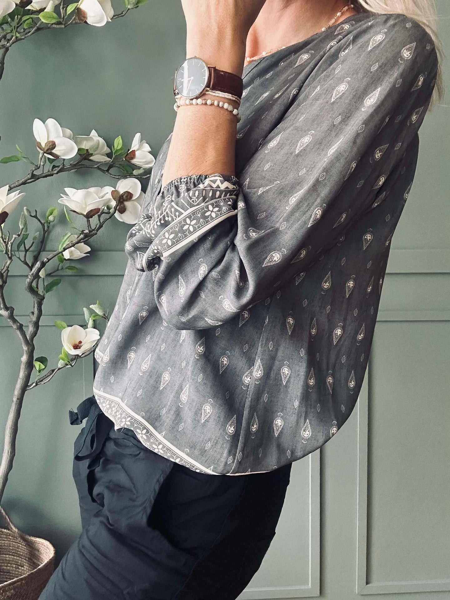 Bluse Ella Grey
