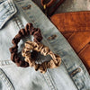Haargummis Scrunchie Braun - 2 Stk.