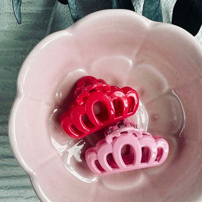 Haarklammern Pink / Rosa mini - 2 Stk