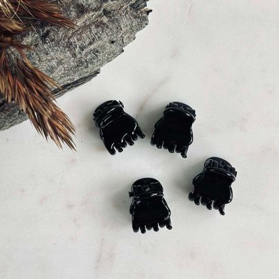 Haarclips Gaisa Black mini - 4 Stk.