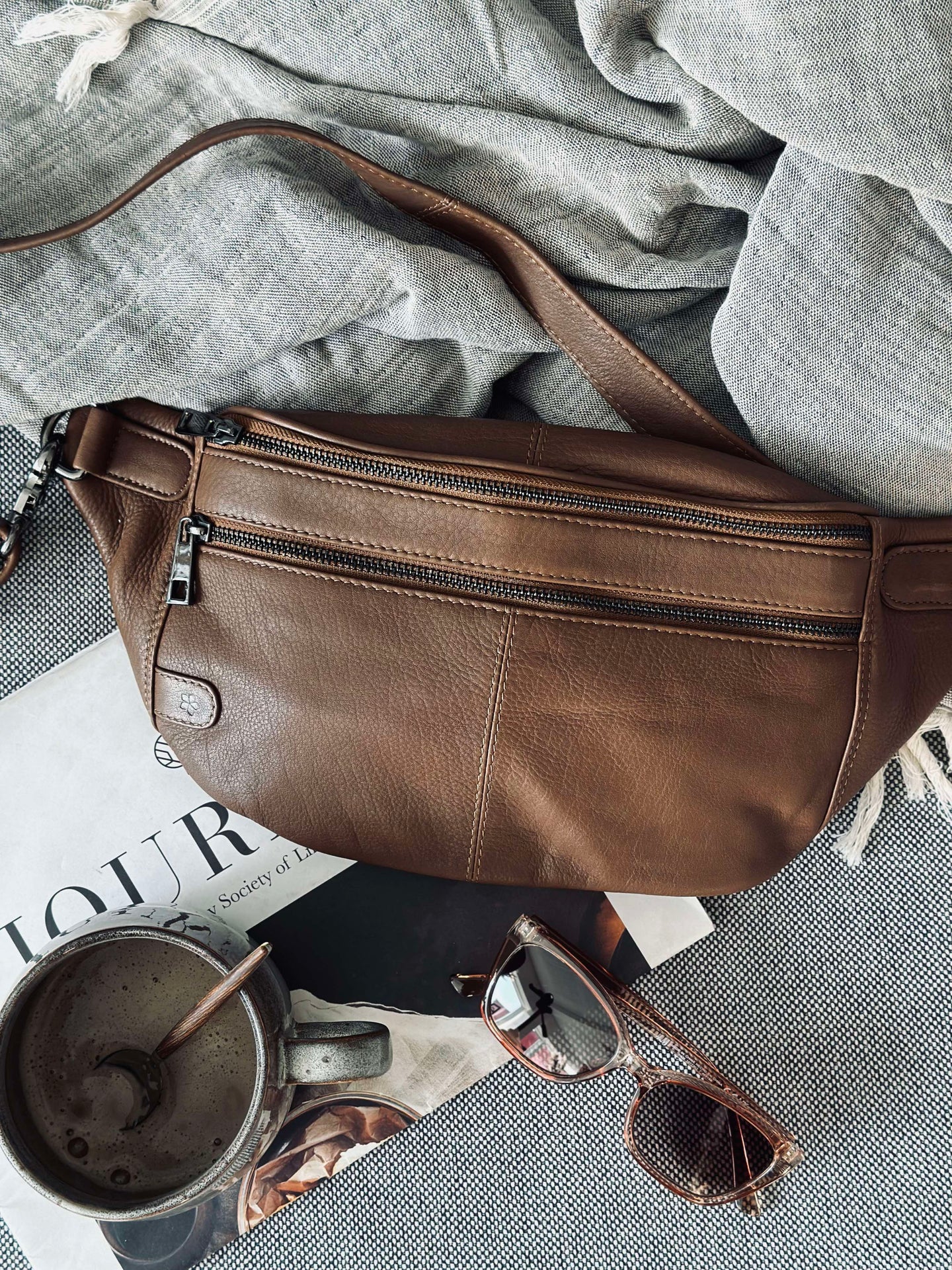 Bumbag Astrid - Braun / Gunmetal