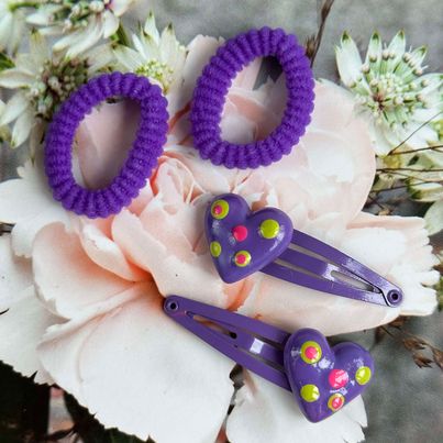 Haar-Accessoires-Set Frida - Lila