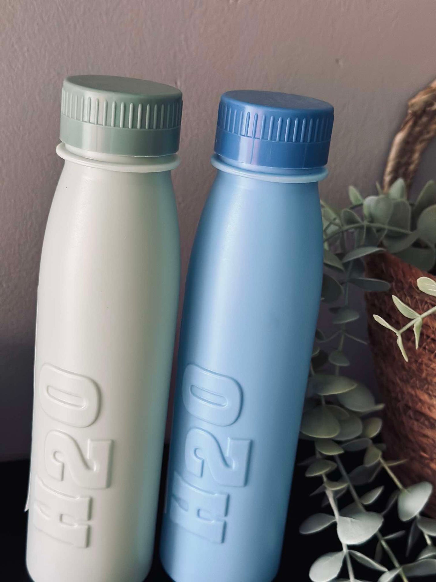Trinkflasche H2O 500 ml - Grün / Blau Mix